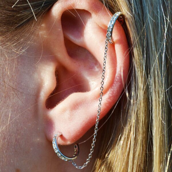 Boucles d'oreilles EAR CUF créole argent