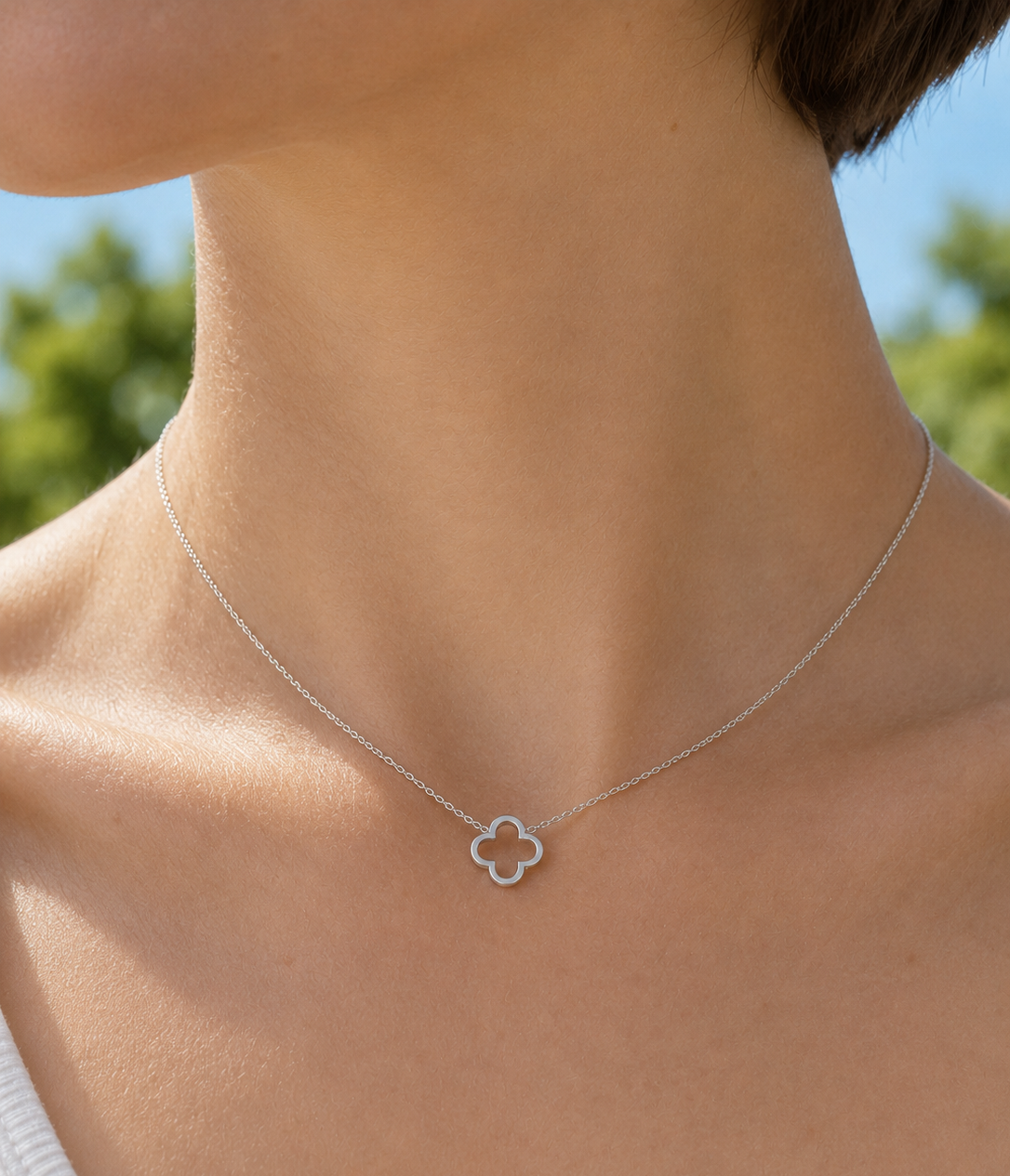 Collier TREFLE Couleur Argent