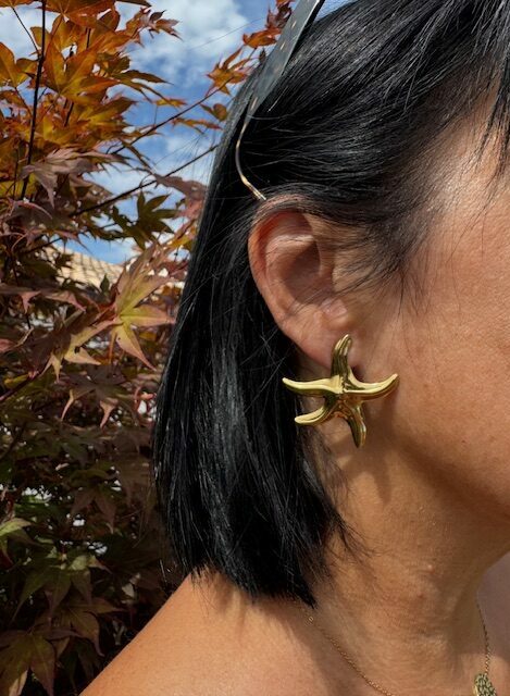 Boucles d'oreilles ETOILE DE MER couleur or