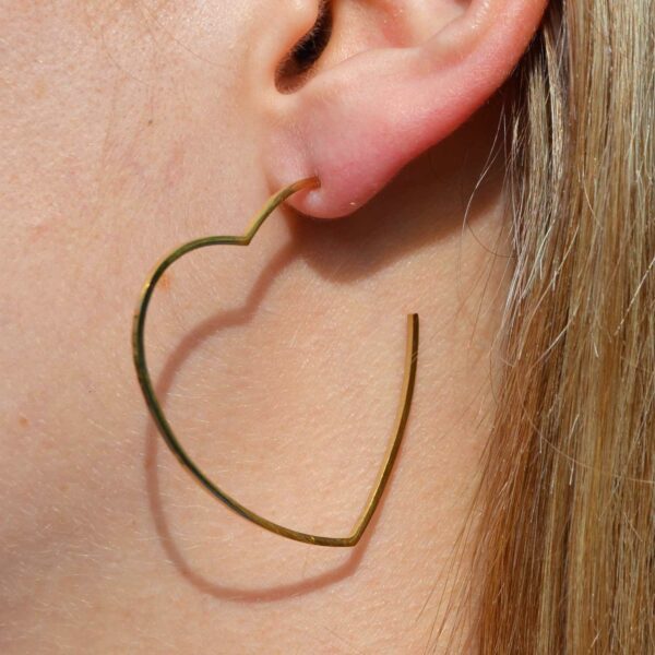 Boucles d'oreilles CRÉOLES coeur or