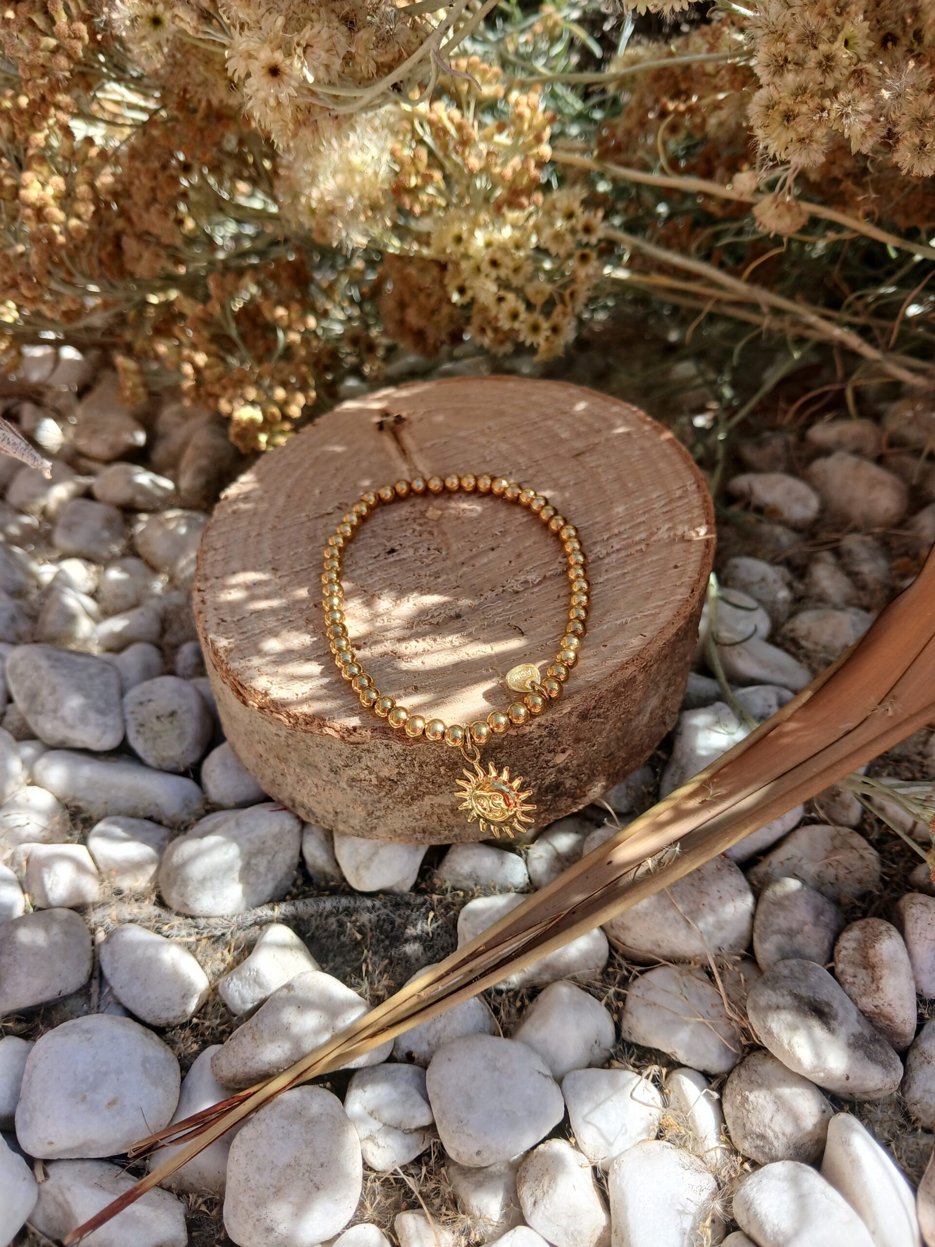 Bracelet Breloque Soleil couleur Or