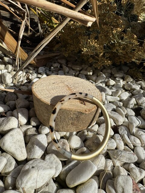 Bracelet JONC Léopard et Doré