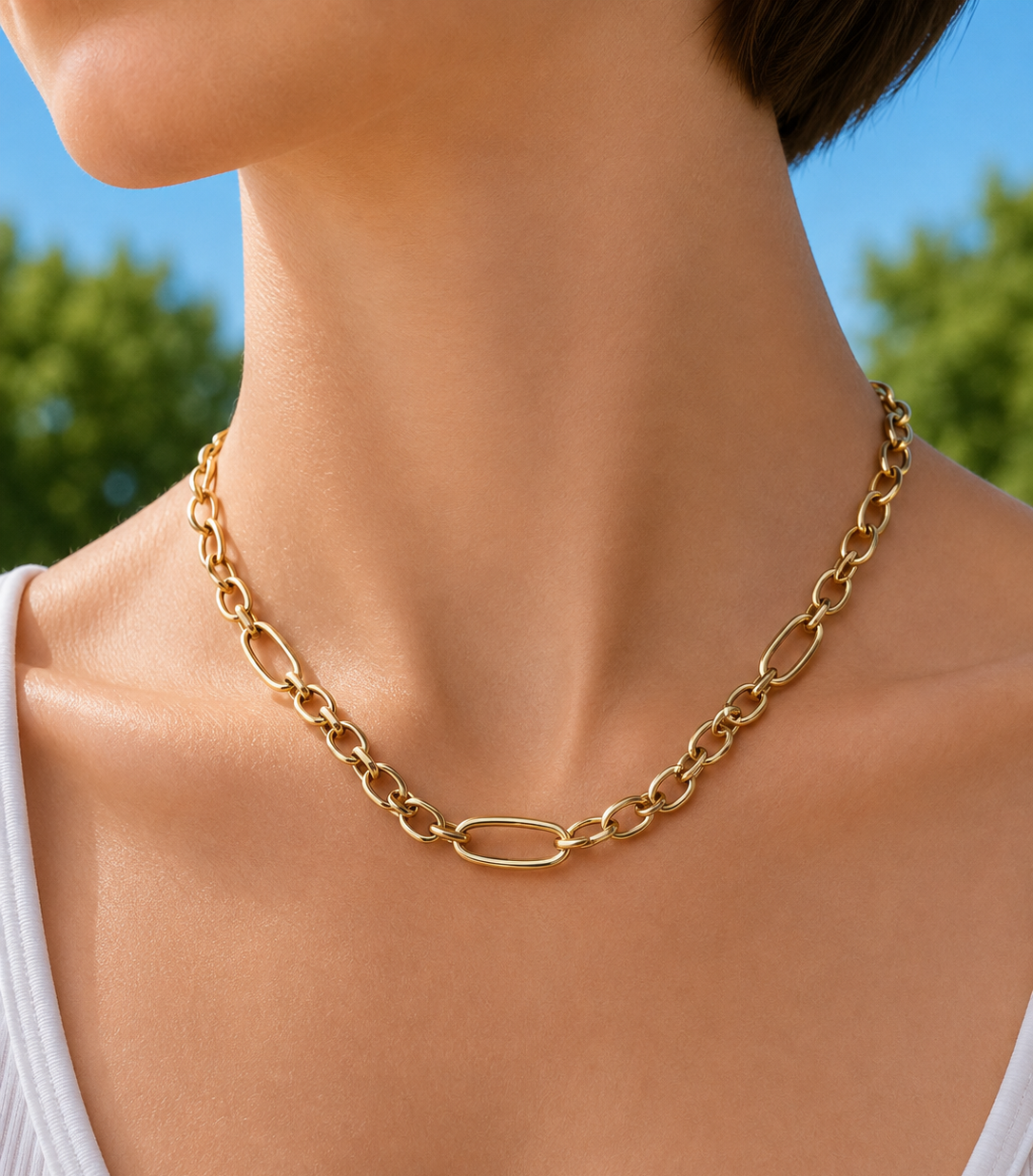 Collier Grosse maille Couleur Or