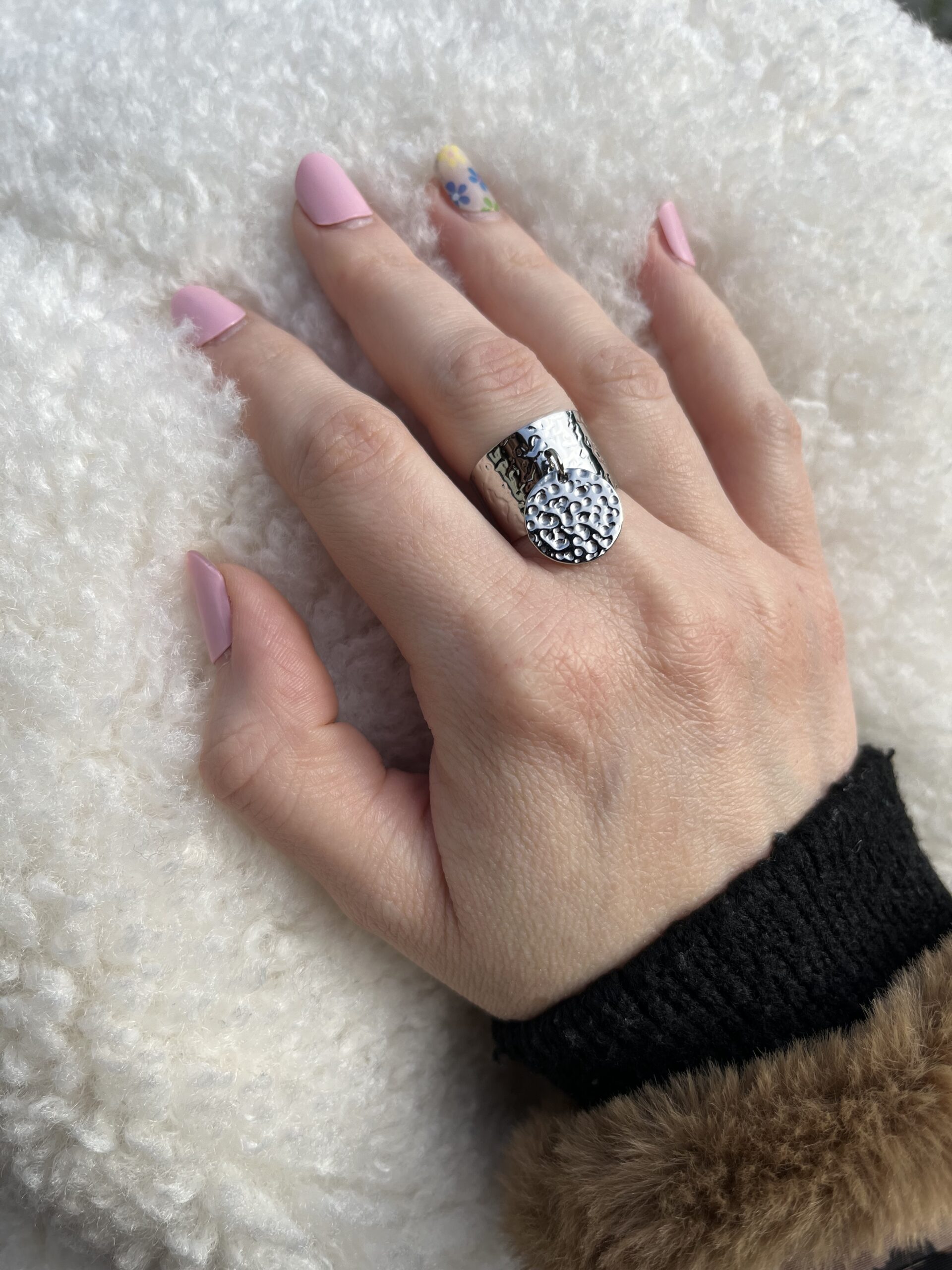 Bague Martelée BRELOQUE Couleur Argent